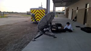 TX-TF2 member working to ensure full communications for the team
